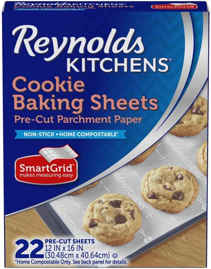 Reynolds Kitchens Air Fryer Liners Disposable, Unbleached Parchment Paper Sheets, 50 Count