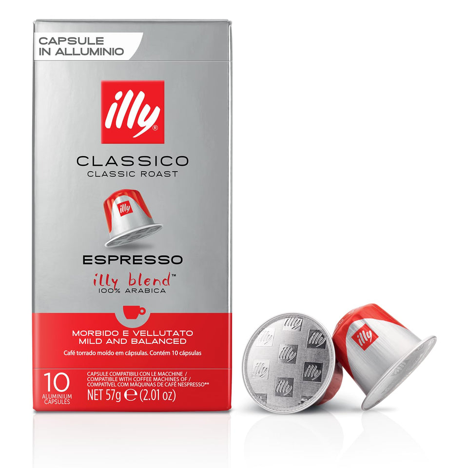 illy Espresso Classico Roast Single-Serve Coffee Capsules & Pods 10 Count Notes Of Caramel Orange Blossom & Jasmine