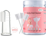 Easicuti baby tongue cleaner 42pcs disposable toothbrush for 0-36 months with free finger toothbrush
