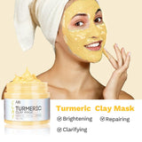 anai rui turmeric clay mask green tea clay mask dead sea minerals mud mask 3 piece facial spa gift set
