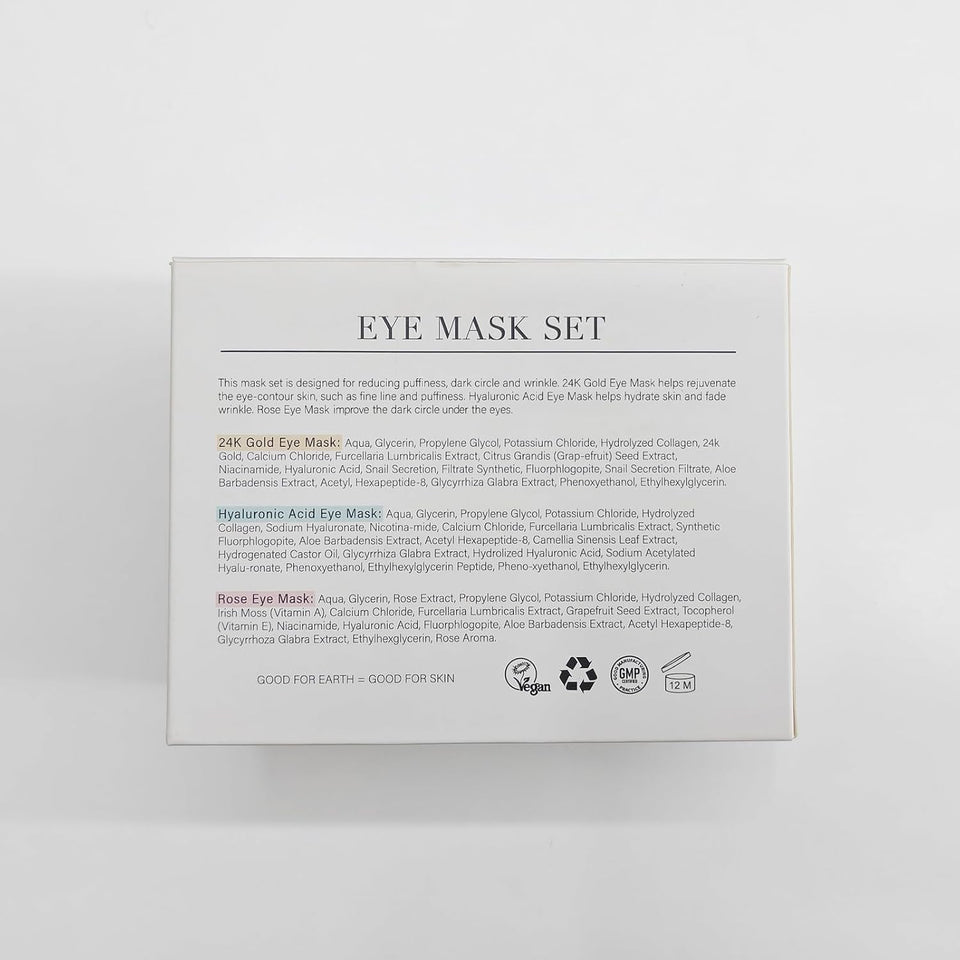 Under Eye Patches with 24K Gold and Hyaluronic Acid for puffy eyes and dark circles skin care