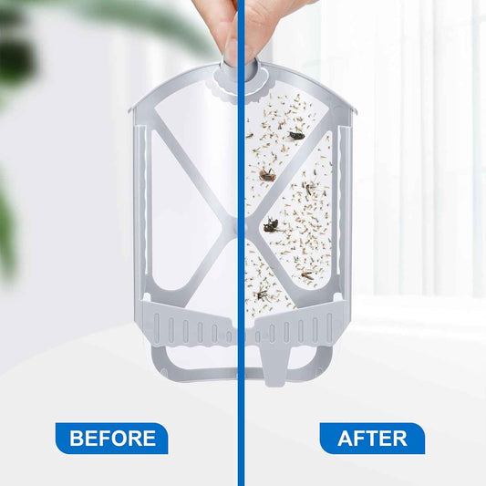 2 Flying Insect Traps & 2 Cartridges - Compatible with ZEVOM364A Refill - Plug in Fruit Fly Trap for Indoor - Bug Catcher for Gnats, House & Fruit Flies - Use in Any Room (2 Device & 2 Cartridges)