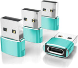 USB to USB-C Adapter for iPhone and Samsung, 4-Pack, Aluminum Alloy, Compact Design
