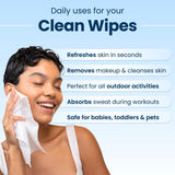 Clean Skin Club XL Premium fragrance-free face wipes, extra moist makeup remover w/ exfoliating side, (30 Ct)