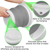 Collapsible Mop Bucket and Ice Bucket-5L(1.3 Gallon) Household Cleaning Silicone Dust Mops Bucket with no Wringer Set,Portable Bathroom Cleaning Supplies Bucket for Cleaning Caddy Spin Mops for Floor