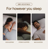 Coop Home Goods Original Adjustable Pillow, Queen Size Bed Pillows for Sleeping, Cross Cut Memory Foam Pillows - Medium Firm Back, Stomach and Side Sleeper Pillow, CertiPUR-US/GREENGUARD Gold