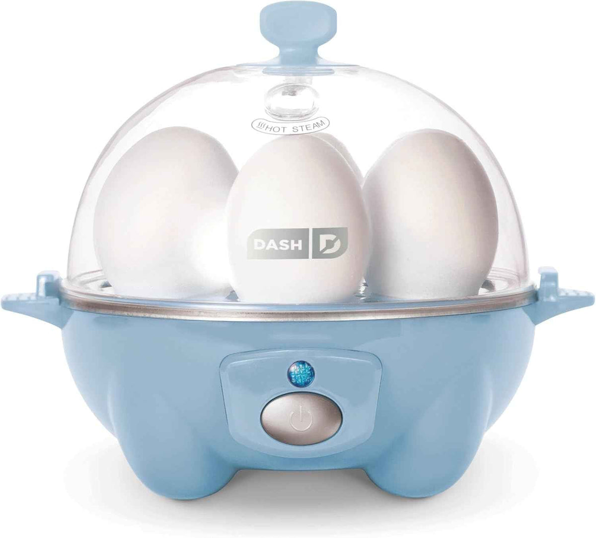 DASH Rapid Egg Cooker: 6 Egg Capacity Electric Egg Cooker for Hard Boiled Eggs, Poached Eggs, Scrambled Eggs, or Omelets with Auto Shut Off Feature - Aqua, 5.5 Inch (DEC005AQ)