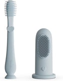 Moonkie Baby Finger Toothbrush Tongue Oral Cleaner Kit for 3 Months +, 3 Pcs, Blush/Pale Mauve/Blush Soft Touch Design