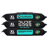 duke unscented extra-large adult wet wipes - 3 pack, 144 flushable wipes, septic and sewer safe