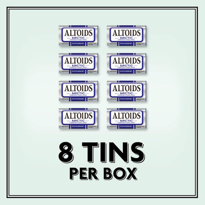 altoids arctic peppermint breath mints sugar free 1.2 oz tin pack of 8