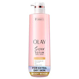 olay super serum body wash for extra dry skin 18.5 fl oz with 5+ ingredient serum complex