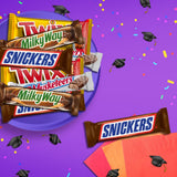 snickers, twix, milky way & 3 musketeers individually wrapped full-size milk chocolate candy bars bulk assortment 33.31 oz 18 bars