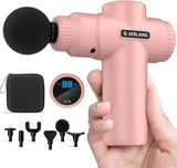 AERLANG Mini Massage Gun-Pink，Muscle Deep Tissue Massager Gun, Handheld Percussion Massager, Portable Quiet Massage Gun with Carry Case for Home Office Gym Motehr Day Gifts for Women Men Her