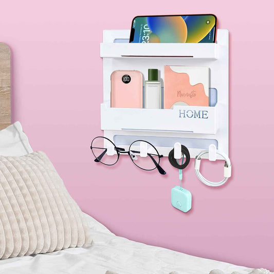 Bedside Shelf Accessories Organizer, Wall Mount Self Stick On, Cute Room Decor Aesthetic, Girls Room Decor, Cool Stuff for Bedroom Storage and Organization