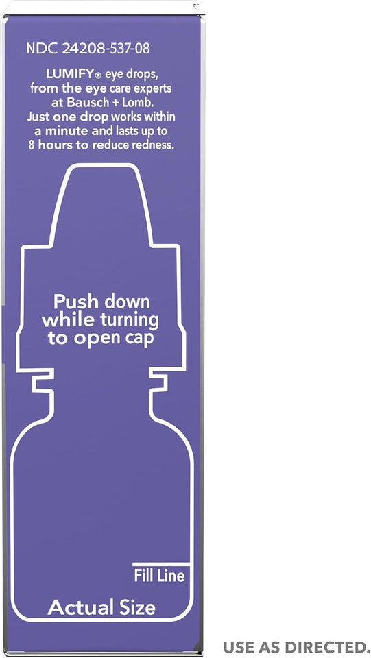 Lumify eye drops for red eyes relief 0.08 fl oz 2.5ml fda approved