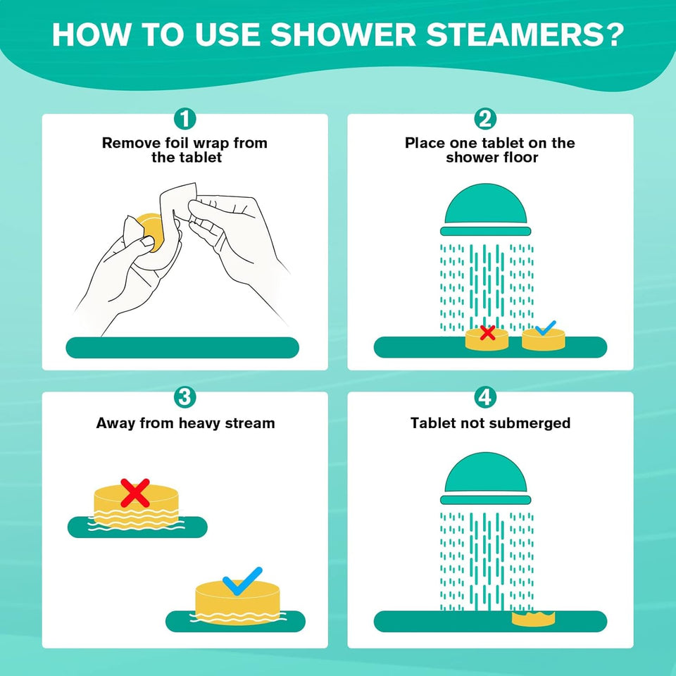 Shower Steamers Aromatherapy - 18 Pack Natural Essential Oils Relaxation Gift for Women, Men, Self Care Home Spa