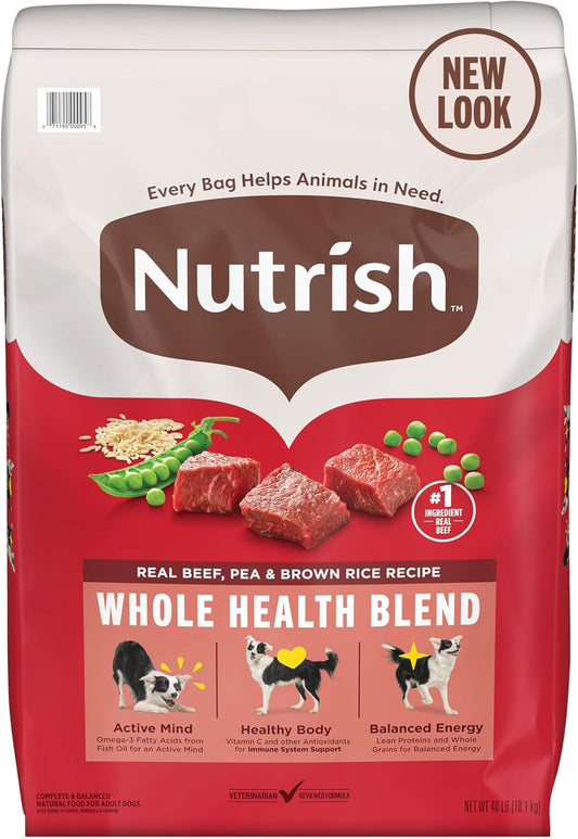 rachael ray nutrish real beef dry dog food adult dogs 40 lb whole health blend