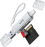 uni high-speed usb c sd card reader, usb 3.0 dual slots, compatible with macbook pro, android galaxy