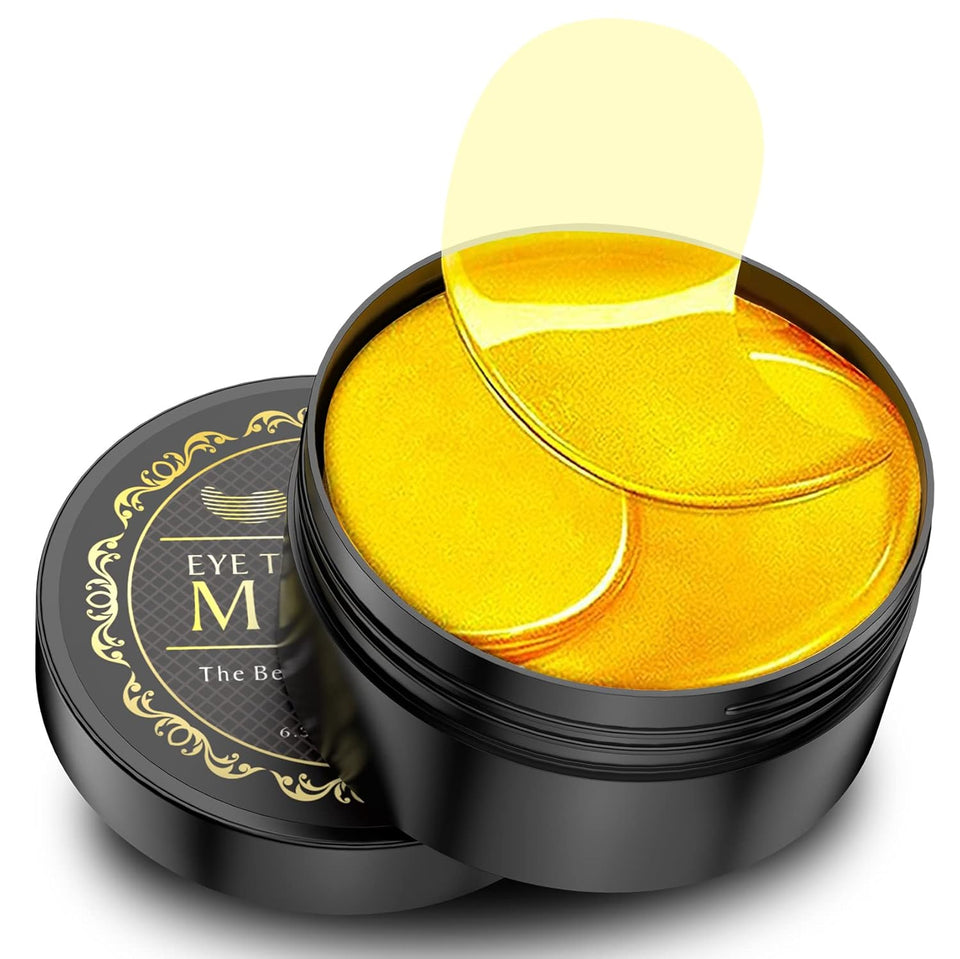 24K gold under eye patches for dark circles, puffiness, and wrinkles care, 60pcs