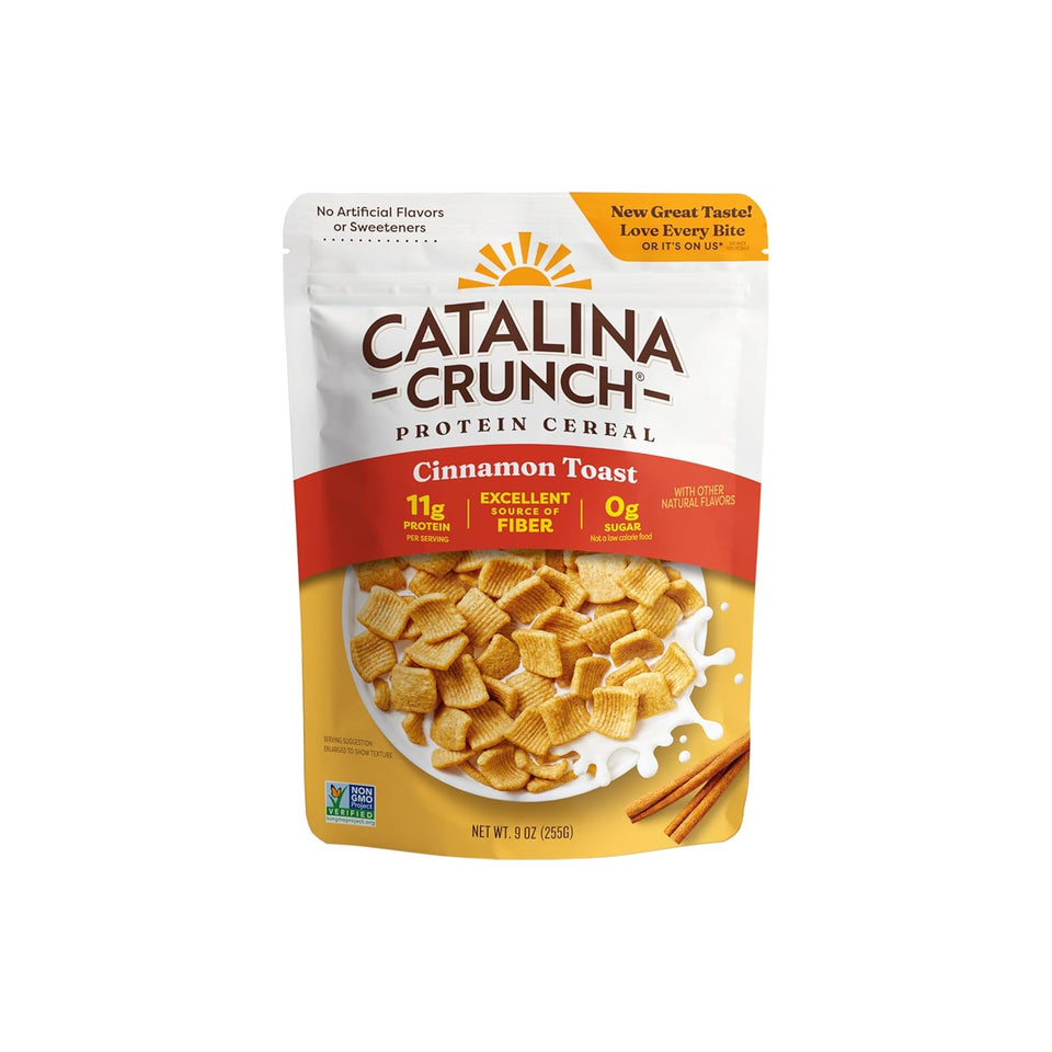 Catalina Crunch Protein Cereal, 11g Protein, Sugar Free, Gluten Free, Keto Friendly, Cinnamon Toast, 9 oz Bag