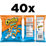 Cheetos cheese flavored puffs snacks, pack of 40, 0.875 ounce individual bags, real cheese
