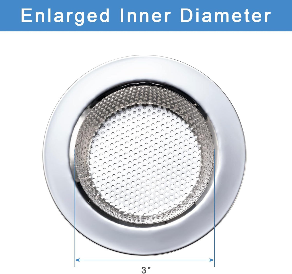2 Pcs Sink Strainer for Most Kitchen Sink Drain Basket, Upgraded Double-Layer Safe Design Kitchen Sink Strainer (Outer Diameter 4.5 Inch)