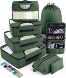 vekens 8-set packing cubes nylon organizer bags for beach vacation cruise ship travel essentials suitcase