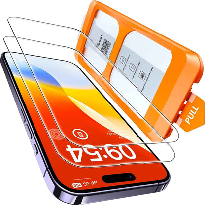TOCOL for iPhone 17 Screen Protector 6.3 inch 9H Hardness Military Grade Shatterproof HD Tempered Glass for Full Coverage Protection 2 Pack