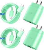 Super Fast Charger Type C, 25W USB C Wall Charger Fast Charging for Samsung Galaxy S25 Ultra/S25/S25+/S24+/S24 Ultra/S24/S24+/S23 Ultra/S22 Ultra/S21 with 10FT Long Android Type C Charger Cable 2Pack
