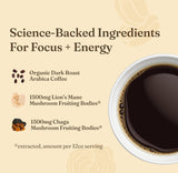 Four Sigmatic organic ground coffee with lion's mane mushroom and chaga for better focus and immune support, 12oz bag