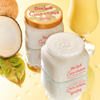 Tree Hut Coco Colada Shea Sugar Scrub, 18 oz, Ultra Hydrating and Exfoliating Scrub for Nourishing Essential Body Care