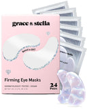 grace & stella Retinol Under Eye Patches for Puffy Eyes & Dark Circles - Restoring Gel Under Eye Masks with Hyaluronic Acid - Purple, 24 Pairs for Women