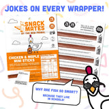 New Primal Snack Mates Gluten-Free Chicken & Maple Sticks, Healthy Snacks for Kids, Low Sugar High Protein, 15 Pack
