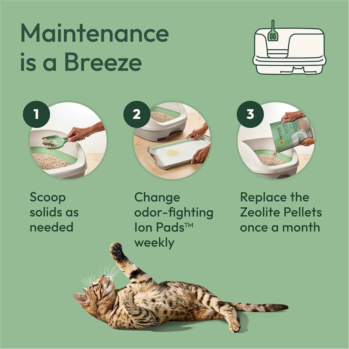Purina Tidy Cats Cat Litter Breeze Pads Refill Pack Multi Cat Litter Pads - 8 ct. Bag