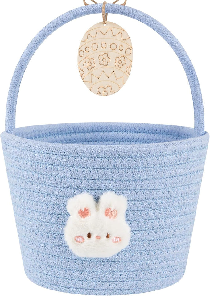 oiahomy-pink-easter-basket-with-handle-personalized-bunny-baskets-for-kids-and-gifts