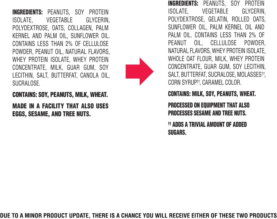 atkins peanut butter granola high protein bar, 16g protein, 1g sugar, 12 count
