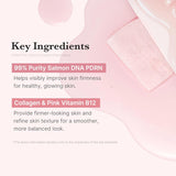 medicube Salmon DNA PDRN Pink Vita Coating Sheet Mask 10EA - Korean sheet mask for glass skin - Luxurious Home care Mask for Hydration, Firming, and Balanced Skin, Korean Skin Care (22g/0.77oz x 10ea)