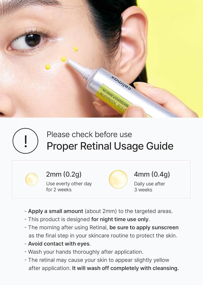celimax Vita A retinal shot tightening booster, 0.1% retinal, 3% matryxyl, 15ml