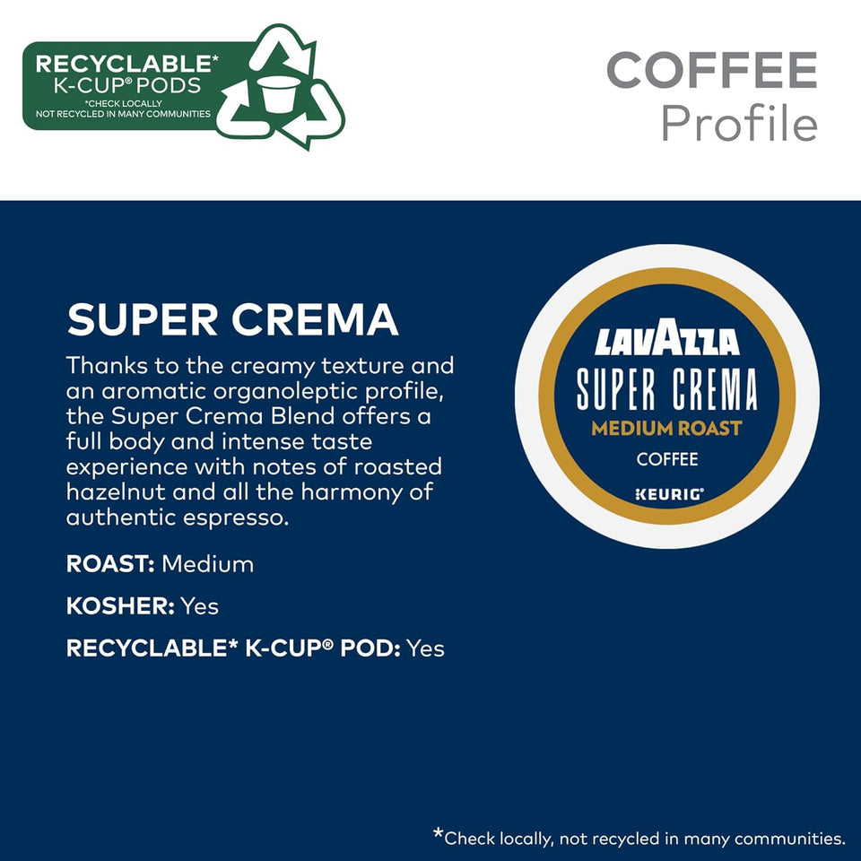 lavazza favorites collection variety pack, keurig k-cup pods, light and medium roast coffees, 64-count box