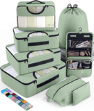 vekens 8-set packing cubes nylon organizer bags for beach vacation cruise ship travel essentials suitcase
