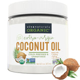 Viva Naturals Organic Coconut Oil, 16 fl oz, Unrefined, Cold-Pressed Extra Virgin, USDA Organic & Non-GMO