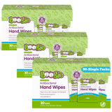 Boogie Antibacterial Hand Wipes, 100 Total Wipes, 5 Packs of 20, Alcohol Free, Hypoallergenic, Moisturizing Aloe for Kids and Adults