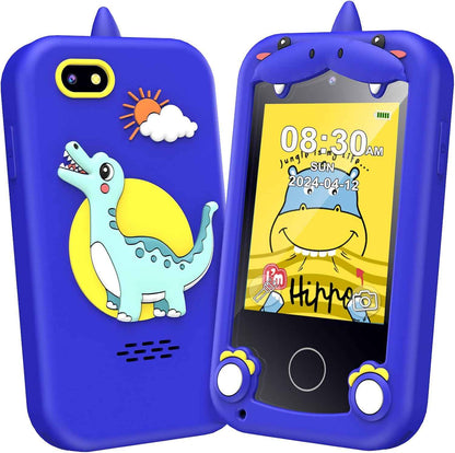 Kids Smart Phone for Girls, Christmas Birthday Gifts for Girls Age 3-10 Kids Toys Cell Phone, 2.8" Touchscreen Toddler Learning Play Toy Phone with Dual Camera, Game, Music Player, 8GB Card Purple