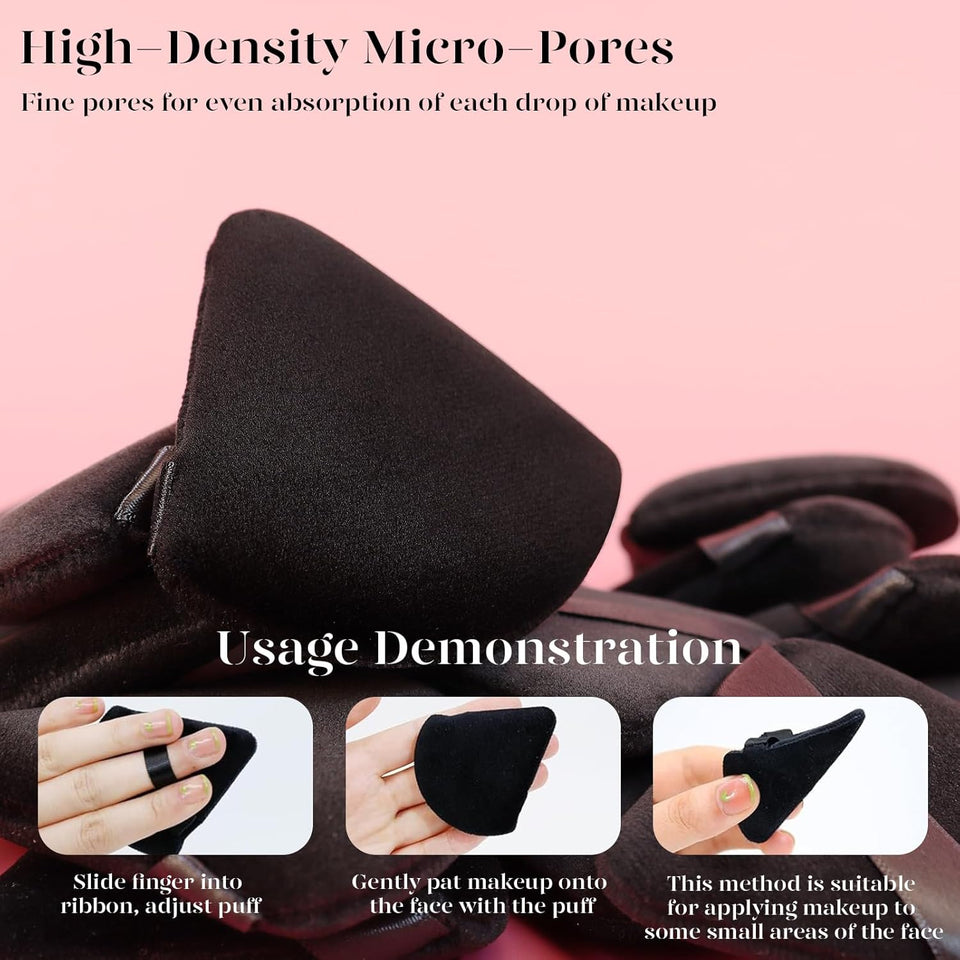 beakey 12pcs triangle powder puffs loose powder foundation makeup set ultra-soft breathable