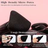 beakey 12pcs triangle powder puffs loose powder foundation makeup set ultra-soft breathable
