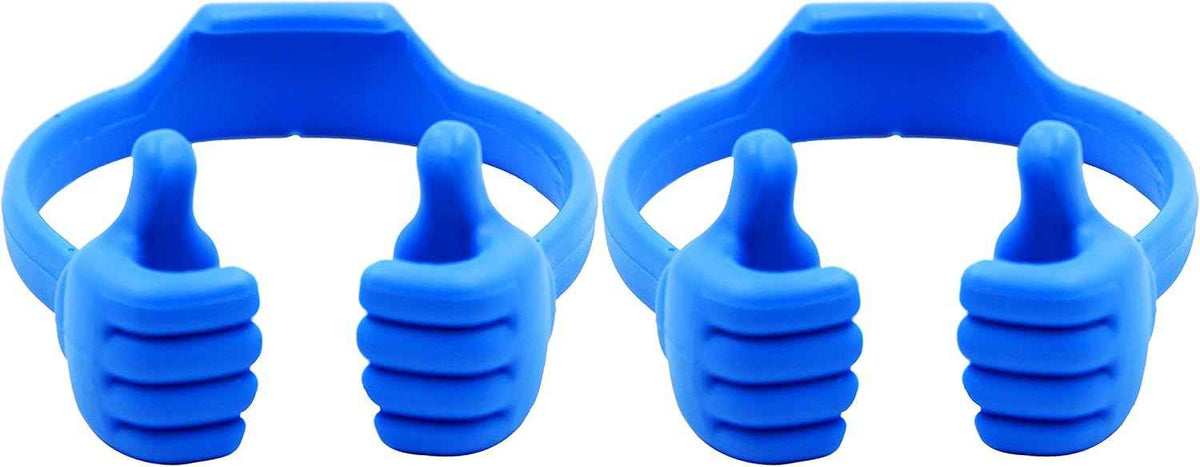 HONSKY Thumbs-Up Phone Stand for Tablets, E-Readers and Smart Phones – Green/Purple – 2 Count