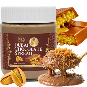 Dubai Chocolate Spread with Kataifi Pistachio Cream - 8.3oz - Luxurious Middle Eastern Chocolate Delight