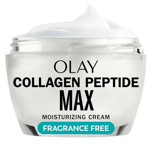 olay collagen peptide face moisturizer, firming cream for women, fragrance-free, non-greasy, hydrating and anti-aging skin care