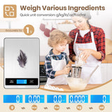 Food Scale, 11lb Kitchen Scale with 0.05oz/1g Precision, 6 Units Tare Function & LCD Display, Stainless Steel Digital Scale for Baking, Cooking, Meal Prep - Kitchen Gadgets & Gifts, Home Essentials