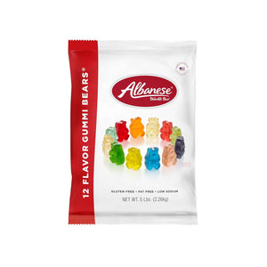albanese candy 5 pound bag 12 flavor gummi bears bulk